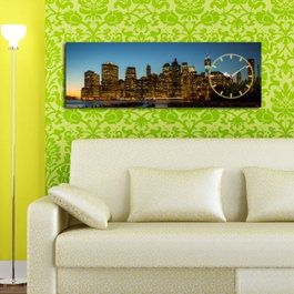 Wallity Reloj de Pared de Lienzo Decorativo 3090CS-38 Multicolor